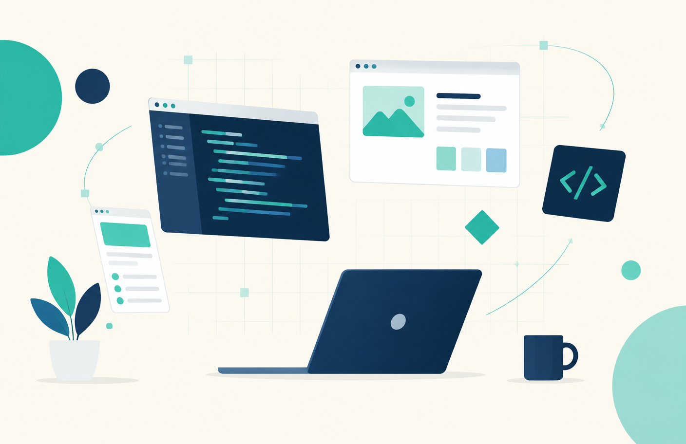 Illustration of software development